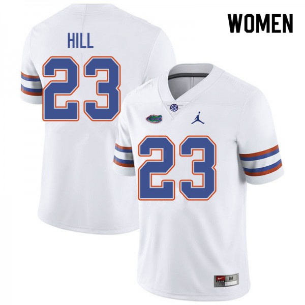 Jordan Brand Women #23 Jaydon Hill Florida Gators College Football Jerseys White